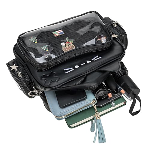 Kawaii Ita Bag Backpack Crossbody Bag Cat Shoulder Bags Multi-Purpose Pin Display with Insert