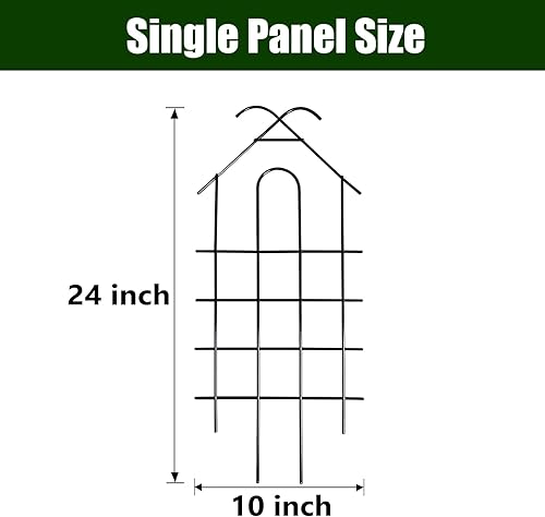 Miniatura 2 de Enrejado de metal para jardín de 24 pulgadas para plantas trepadoras, enrejado resistente para plantas en maceta, plantas de interior, enredaderas
