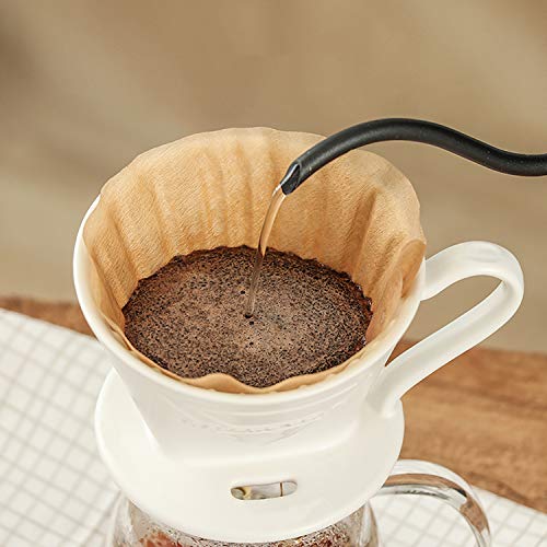 Coffee Filters Cone, Segarty 200 Count #2 Natural Brown Unbleached Paper, Disposable Filter Pour Over Dripper, 02 Size Personal Compostable Co Coffee Filter for Better Tasting Brewing