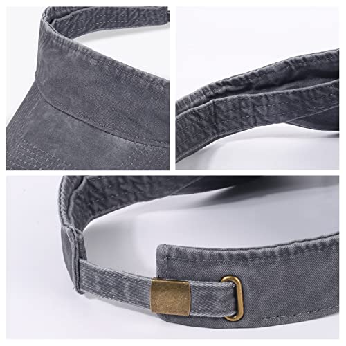 Image of HH HOFNEN Sports Sun Visor Hats Cotton Twill Ball Adjustable Sun Caps for Men Women