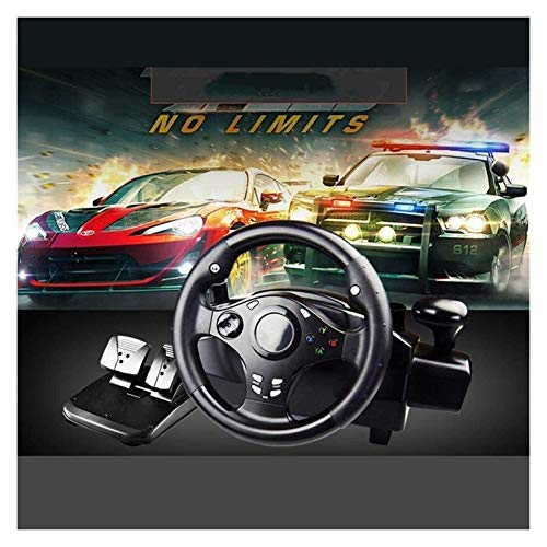 RajoNN Volante de PC con simulación de Pedales sensibles, Compatible con PS4/PS3/PC