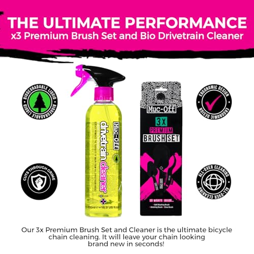 Image of Muc-Off Drivetrain Cleaner - Effective Bike Chain Cleaner and Bike Chain Degreaser Spray - Bike Cleaner for MTB /Gravel /Road /BMX