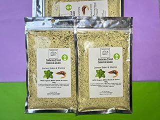 Bugznbits Giant African Land Snail Food, 100g Pack, Lemon Balm & Shrimp