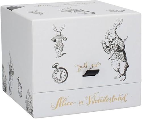 Miniatura 4 de V&A Taza de Alicia en el País de las Maravillas en caja de regalo, diseño de conejo blanco, porcelana fina, color blanco, 11.8 fl oz