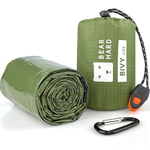 Bearhard Emergency Sleeping Bag Emergency Gear Bivy Sack Ultralight Waterproof Thermal Survival...