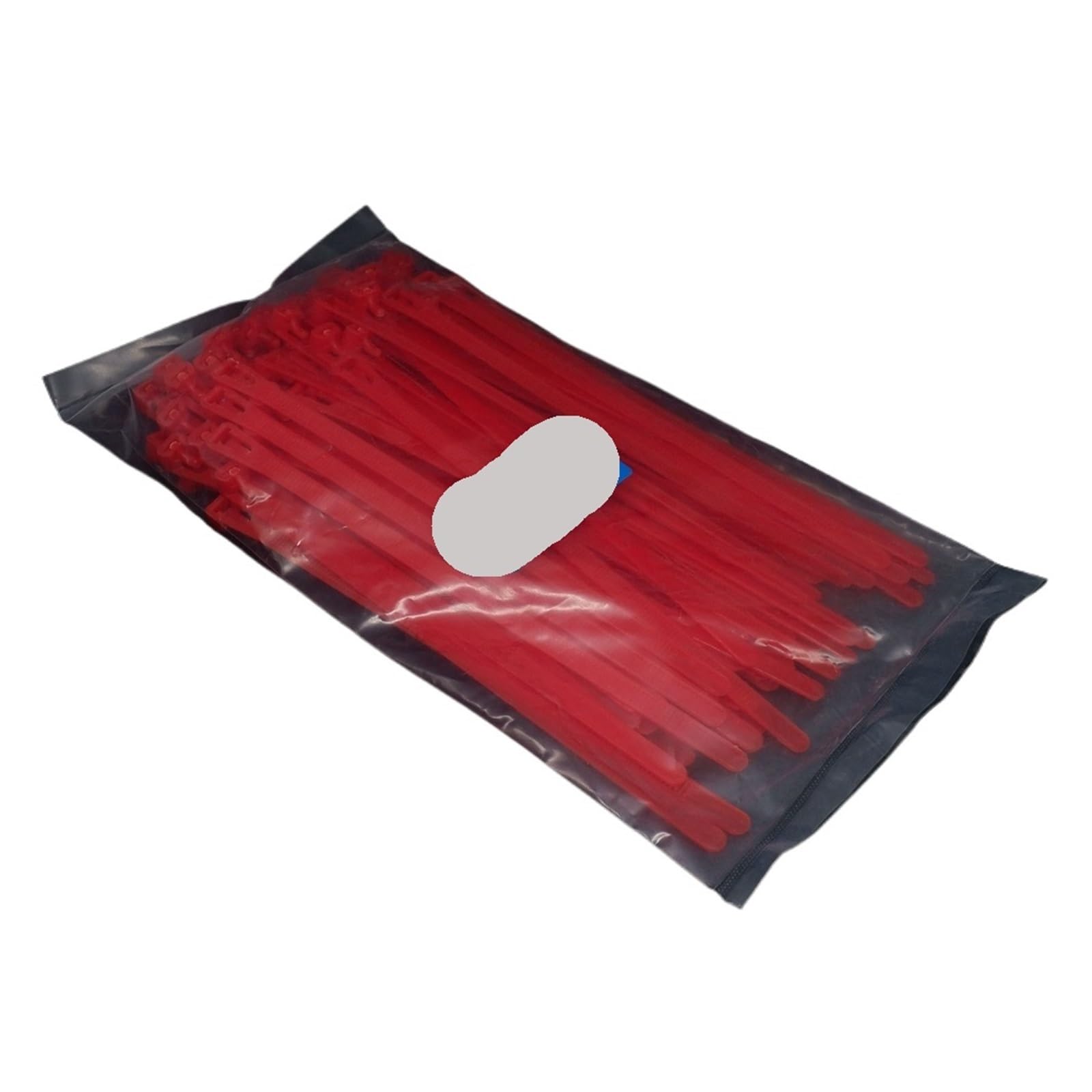 Attaches de câble en plastique et Nylon réutilisables, 100 pièces, attaches de câble à fermeture éclair détachables, sangles de liaison, noir, blanc, rouge, jaune, vert, attache de jardin(Red,8x200mm)