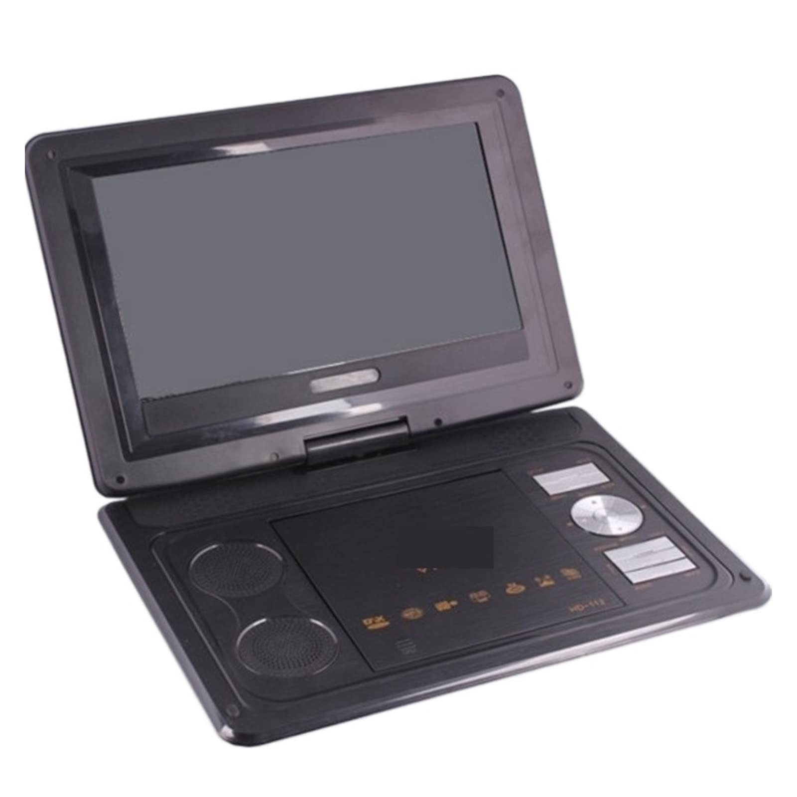 Lettore DVD portatile 10.1 pollici HD schermo LCD rotante, EVD/DVD/VCD/CD con USB e lettore di schede SD, ingresso / uscita AV, funzione TV, batteria ricaricabile integrata, lettore video multimediale