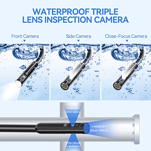 Teslong Endoskopkamera mit Licht, HD DREI Linsen Endoskopkamera , Endoskop 4,5...
