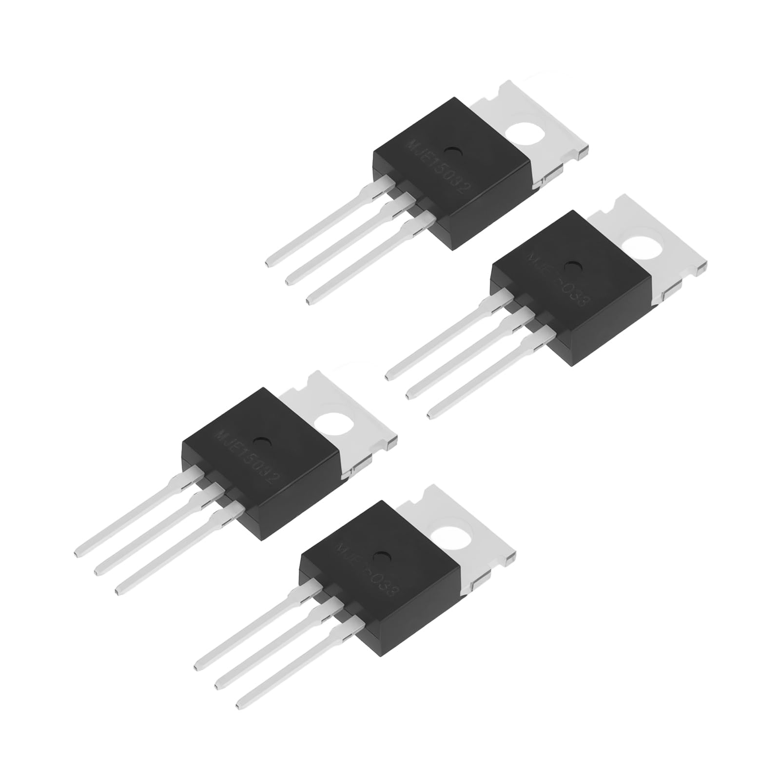 The Lord of the Tools 2 Paia Di Transistor Audio MJE15032G MJE15033G TO-220 8A 250V 50W NPN PNP 3 Pin Transistor A Giunzione Bipolare Assortimento Per Restauro Di Elettronica d'epoca Nero