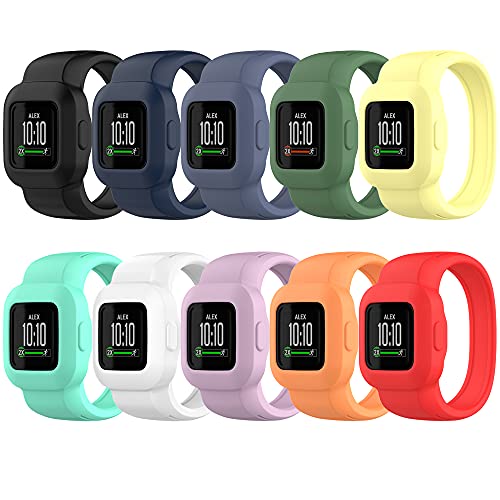 QGHXO Band for Garmin Vivofit Jr. 3, Soft Silicone Replacement Watch Band Strap for Garmin Vivofit Jr. 3 Fitness Tracker, Small, Large (No Tracker)