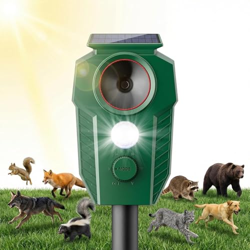 Katzenschreck Ultraschall Solar Katzenabwehr Ultraschall Marderschreck Garten Katzen Schreck Vogelabwehr Katzen Vertreiben Garten für Schlangen Wühlmäuse in Gärten Wiesen