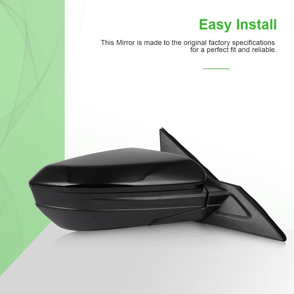 SCITOO Passenger Side View Mirror Fit For Honda For Civic 2016 2017 2018 2019 2020 2021 Power Heated 5Pins Right Outside Exterior Mirror HO1320283