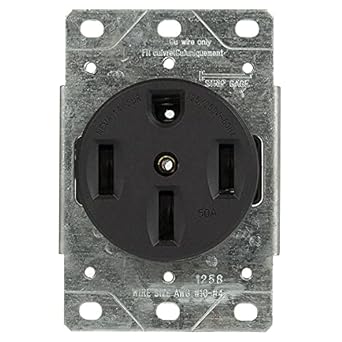 50 AMP NEMA 14-50 Receptacle, Power Outlet, U.L. Listed, Industrial Grade