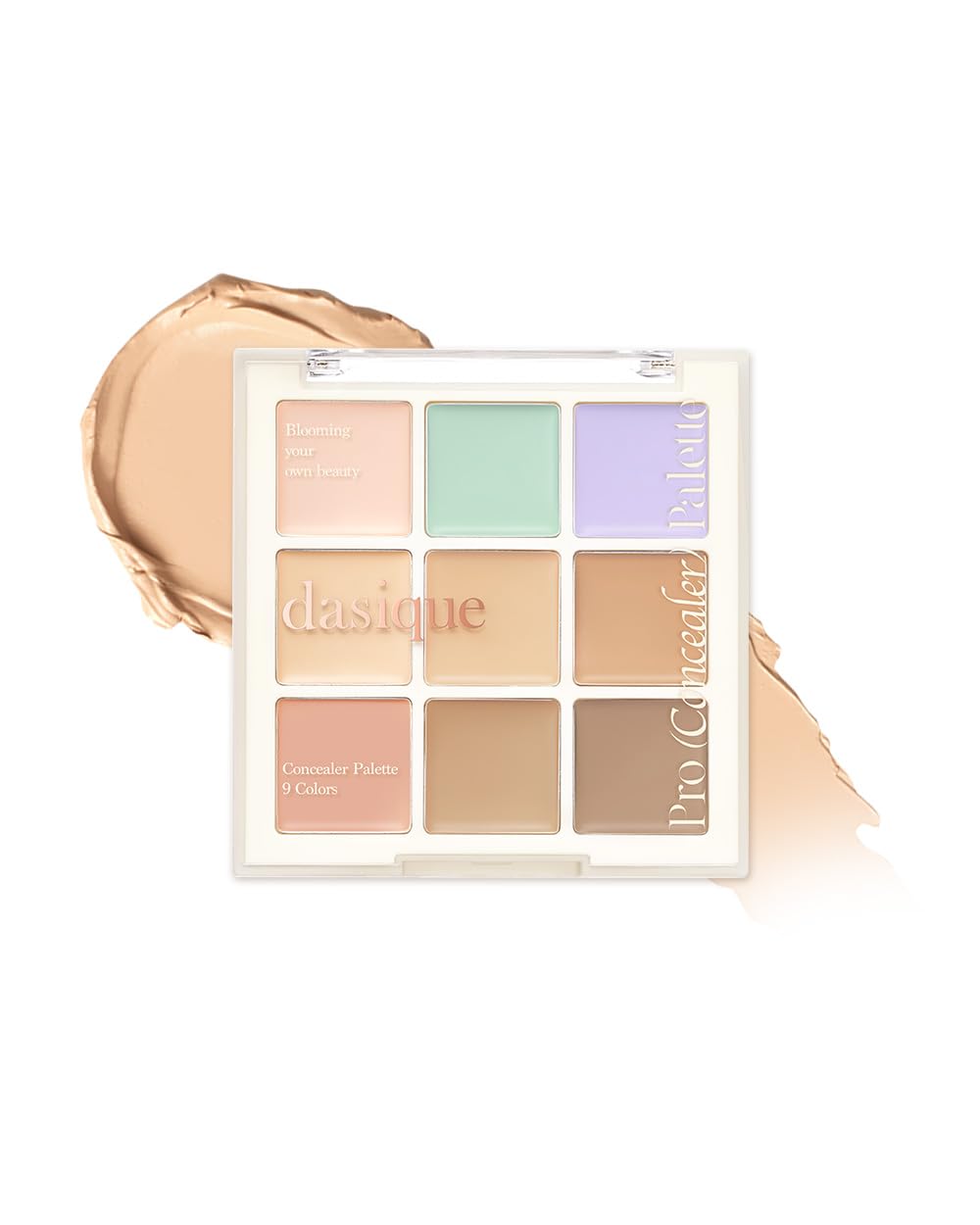 Dasique Pro Concealer 01 Couverture, Palette anti cerne et correcteur de teint à couvrance modulable, fini naturel longue tenue, correcteur multi-usage inspiré du maquillage coréen K Beauty