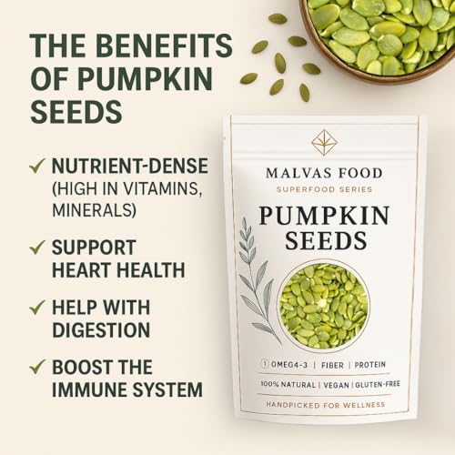 Image of Malvas Food Pumpkin Seeds 200 gm (Pack of 1) | 100% Natural Seeds for Eating | Healthy Snack for Weight Management | Protein - Rich Superfood Diet Food | Raw & Premium Pumpkin Seed