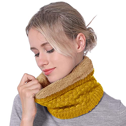 LO SHOKIM Neck Warmer Men Fleece Neck Gaiter Women Scarf Winter Double-layer Thick Circle Loop Infinity Scarf Warm Windproof2