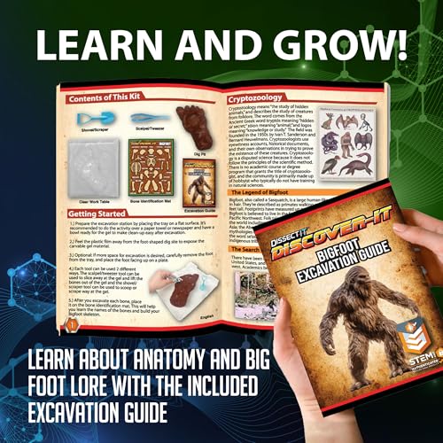 Image of Dissect-It Discover-It Bigfoot Dig Kids Science Kit, Gel Dissection Kit for Kids to Learn Anatomy, STEM Toys for Ages 6 and Above