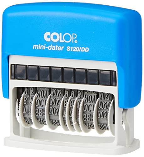 COLOP S120/DD Mini Double Date Stamp | 131983 | x2 4mm Adjustable Dates In One Stamp