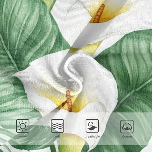 Botanical White Calla Lilies Green Leaves Girls Underwear Toddler 2t Cotton Little Girl Panties Fun Kids Undies Briefs3