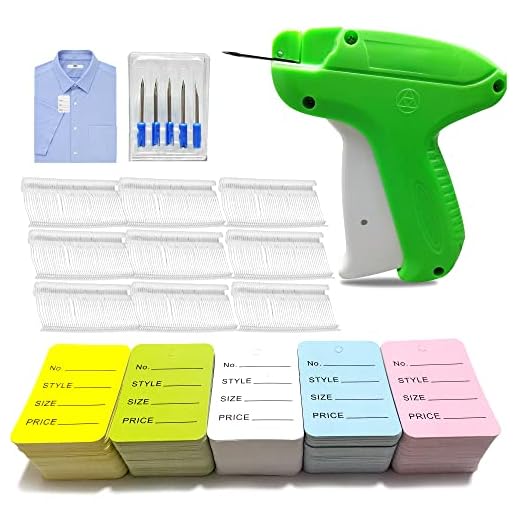 SMGSP 5506 Piece Clothing Tagging Machine Kit, Clothes Price Tagging Applicator, Retailer Clothing Tags for Boutique with 5 Steel Needles, 5000 Pieces 2" Barbs Fasteners, 500 Clothing Price Tags