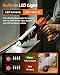 Saker Electric Caulking Gun Cordless Caulk Gun Drip-free with Caulking Tools 4 Adjustable Speeds with LED Light 10oz/300ml for Kitchen Bathroom Filling, Sealing 2 Batteries