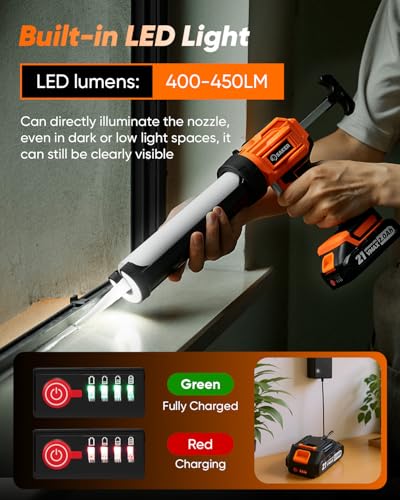Saker Electric Caulking Gun Cordless Caulk Gun Drip-free - image 8