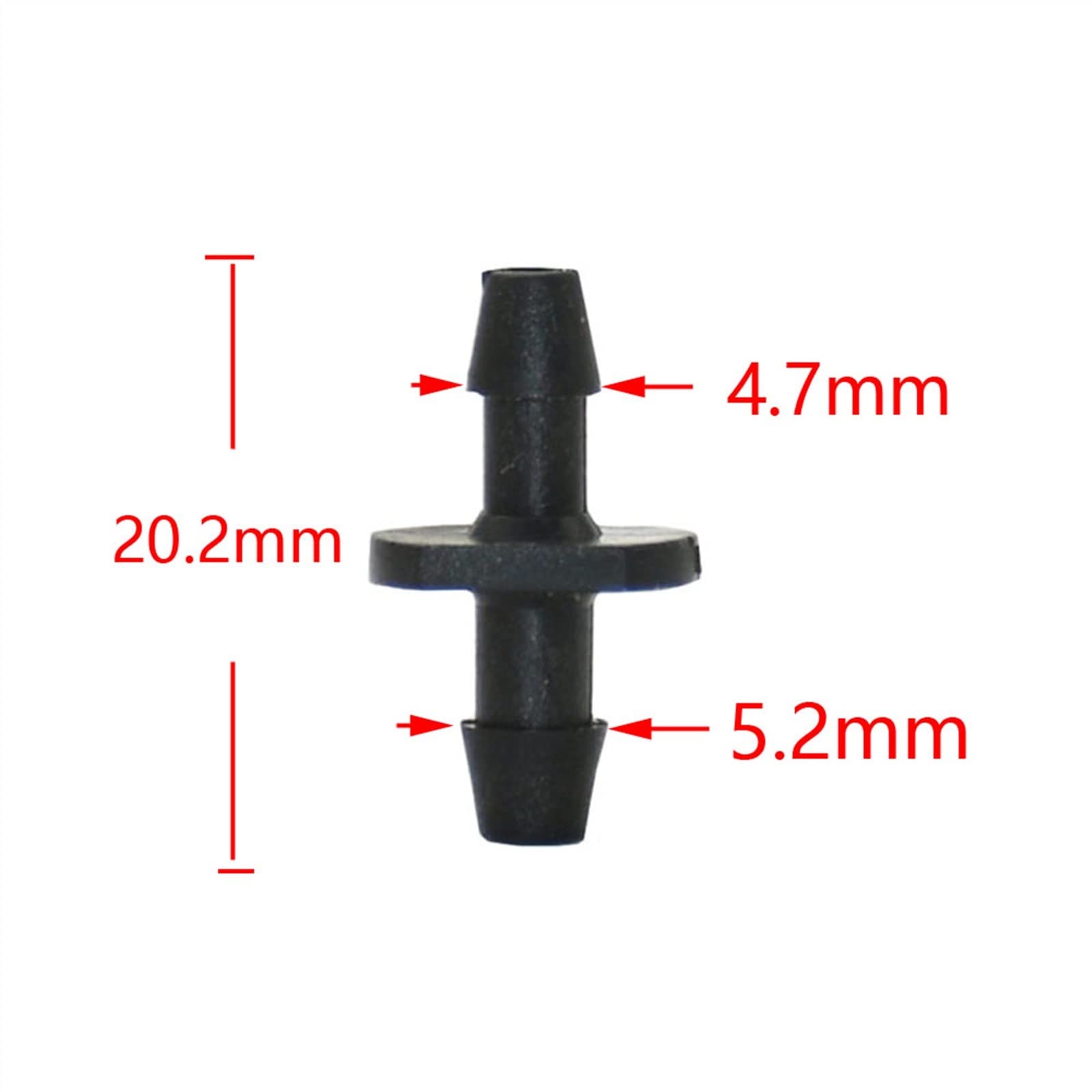 Złącza do węża ogrodowego 1/8 1/4 cala Barb pojedyncza podwójna wtyczka kolankowa końcówka kroplowa złączka do węża 3/5 4/7 mm 200 szt. (kolor: 1I8 1I4)