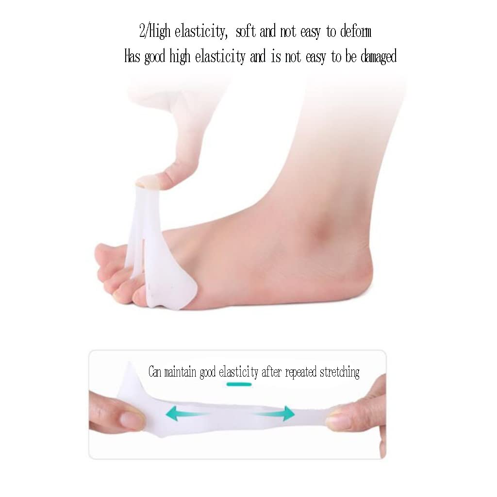 Corrector de valgo del pulgar, separador de superposición de dedos divididos en varo, alisador de gel de silicona, protector para aliviar el dolor, herramientas para el cuidado de los pies del juanete