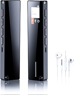Digital Voice Recorder with Playback 64GB Dictaphone Voice Recording Device with MP3 Player, Voice Activated Recorder with Rechargeable, Stereo HD Recording Voice Recorder for Lecture Meetings Class