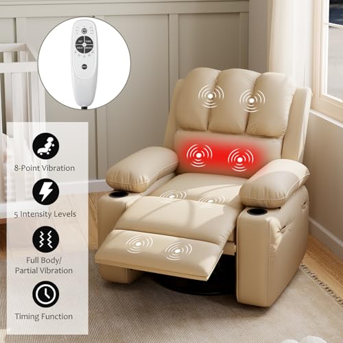 Sillón Plegable Cuero Beige miniatura 6