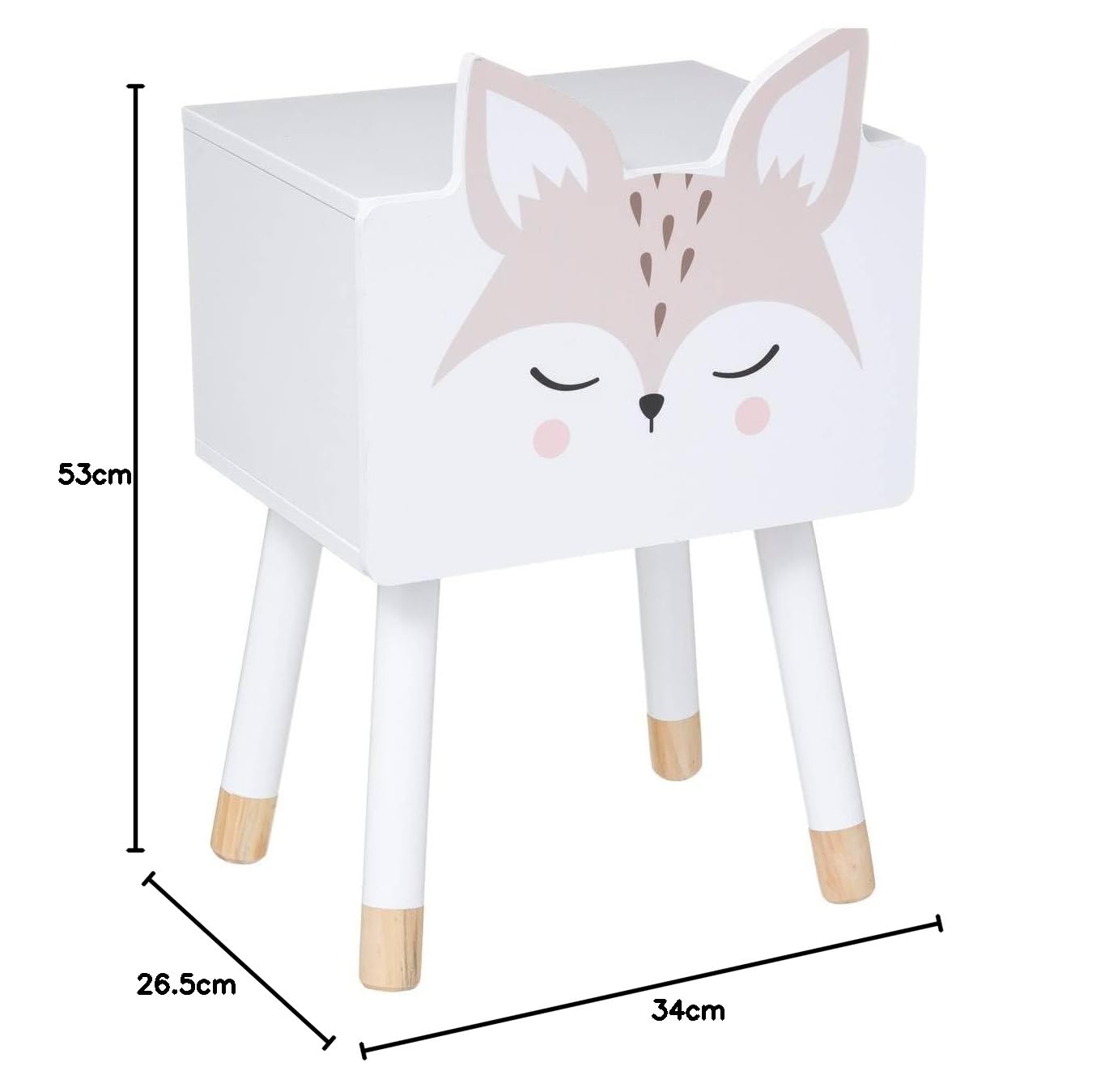 Atmosphera - Chevet Enfant Renard - Blanc - Bois