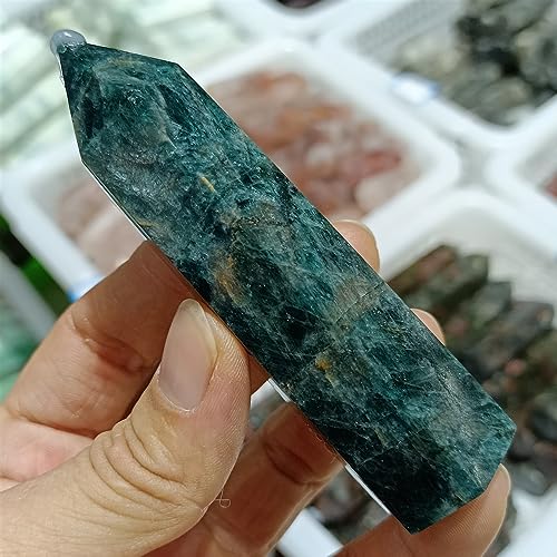 Apatita verde mineral en formato de columna pequeña para decoracion 7