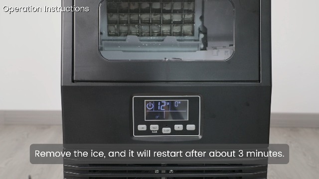 Image of Kismile Commercial Ice Maker Machine, 66LBS /24H, 24H Timer, LCD Panel, Self-Cleaning, Stainless Steel, Under Counter Ice Cube Maker for Home Bar, Include Scoop & Connection Hose