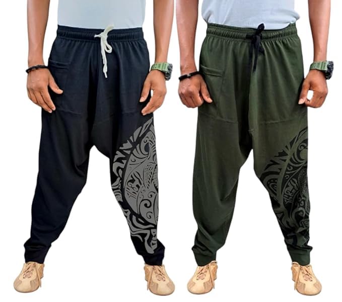 waamy69 Men's Harem Pants, Casual Loose Fit, Drop Crotch Style-picture-49