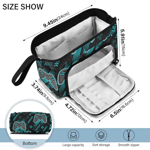 Image of Fisyme Video Games Pencil Case Large Capacity Pencil Pouch Pen Bags Box Big Makeup Pencil Case Organizer