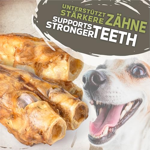 Premium Rinder-Unterbein für Hunde | Natürlicher Kauknochen aus Rindfleisch | Getreidefrei | Mit Vitaminen angereichert | Für empfindliche Hunde | Ideal zum Kauen und Knabbern