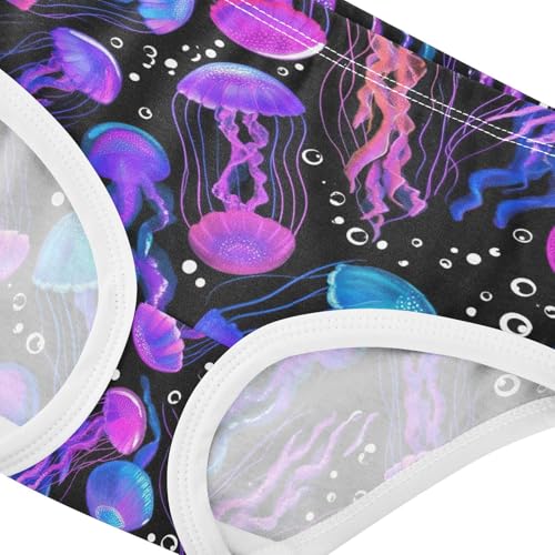 Joisal Jellyfish Purple Cartoon Black Toddlers Underwear Floral 2t Cotton Little Girl Panties Cartoon Underpants Briefs4