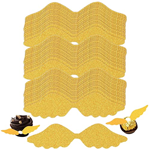 Cupcake Dekoration Flügel Cupcake Deko Engelsflügel Cupcake Topper Flügel Glitter Flügel Kuchen Dekoration Cupcake Deko Goldene Flügel Für Jahrestag Hochzeit Themen Geburtstagsfeier Zubehör 50 Stück Cover