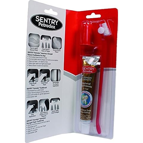 Petrodex Sentry Natural Peanut Flavor Pet Dental Kit, 2.5-Ounce (2 Kits) Cover