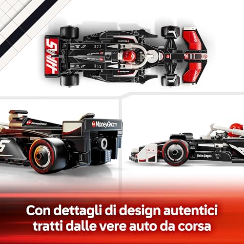 Speed Champions Auto da Corsa MoneyGram Haas F1 Team VF-24 Macchina Giocattolo da Collezione con Minifigure del Pilota, Modello per Bambini da 10 Anni o per Adulti Fan della Formula 1 77250 - Lego - Immagine 4