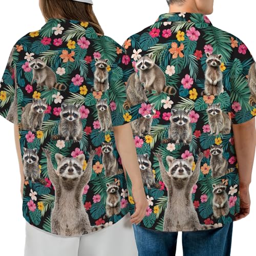 Image of Men's Hawaiian Wrinkle Free Short Sleeve Button Down Funny Tropical Floral Beach Vacation Shirt