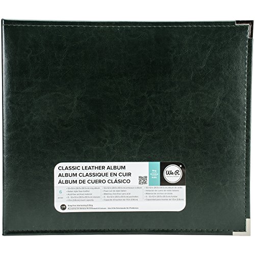 We R Memory Keepers We R Classic Lederen 3-Ring Album X 12-inch Bos Groen, Acryl, Multi kleuren, 34.79x39.11x6.85 cm