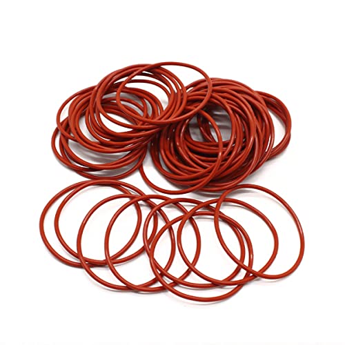 MACHSWON 30 Pcs Silicone O-Rings Gasket Rings Seal Grommets Gasket 130mm OD 123mm ID 3.5mm Width Silicone Washer Round Sealing Ring Red