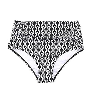 Dames triangel hoge taille buikweg bikinibroek met patroon effen oversized zwembroek zwembroek strandmode zwempak…
