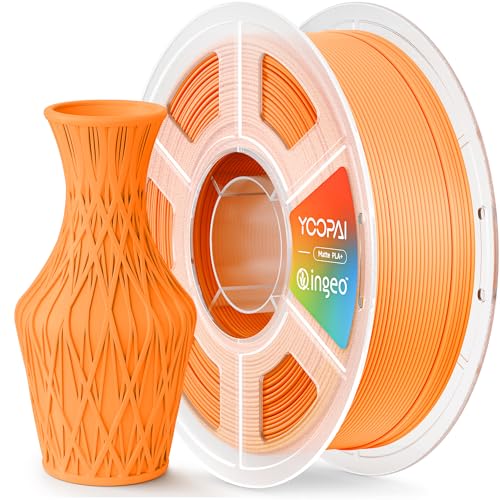Image of PLA+ Matte Filament 1.75mm, Soft Matte Finish, Reduced Layer Lines, 1KG (2.2lbs) 3D Printer PLA Filament, Dimensional Accuracy + /- 0.02 mm, Pastel Orange