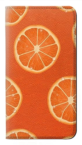 Housse cuir pour iPhone 17 Pro Max orange antichoc avec étui flip à clapet magnétique portable