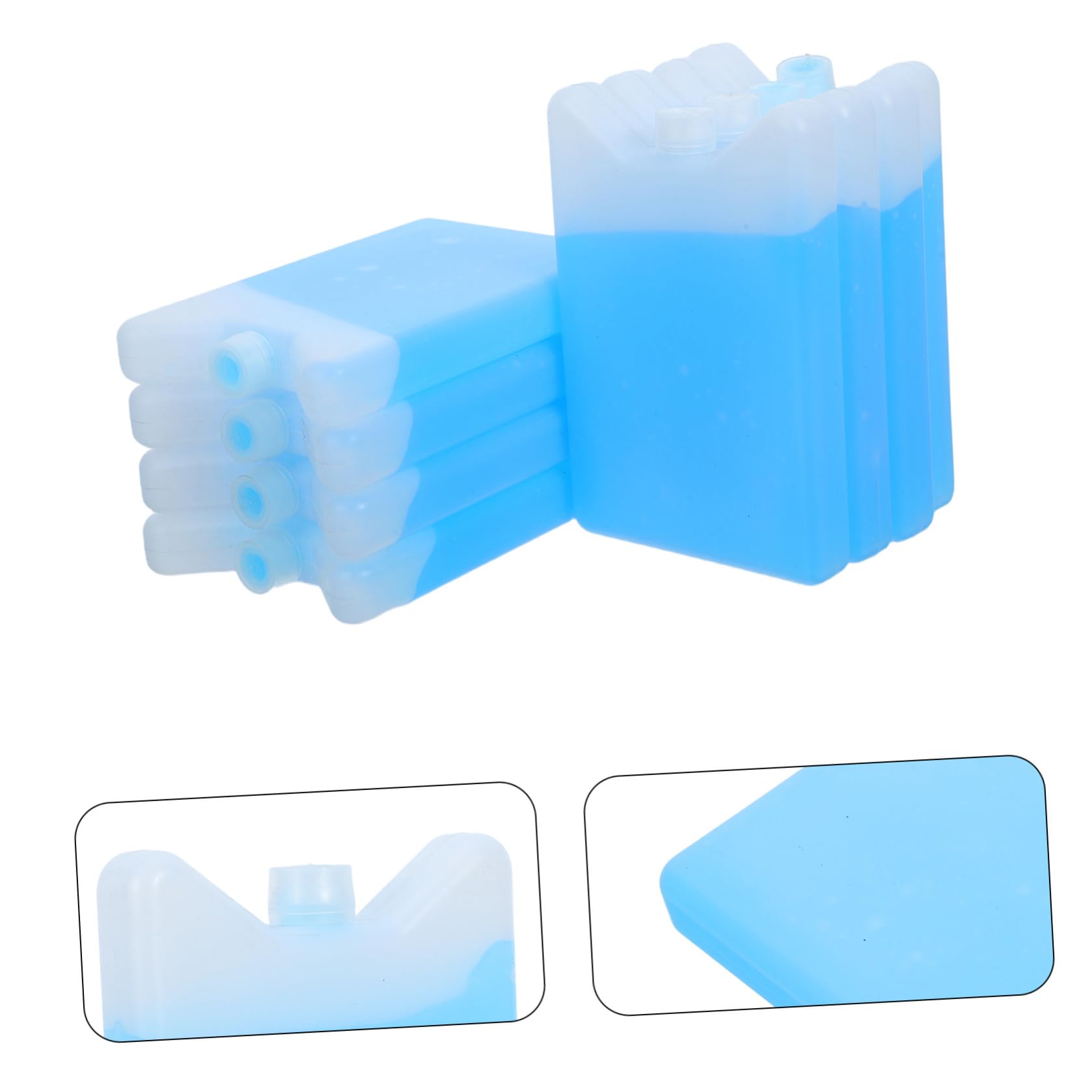 BESTOYARD 8 Stück Kühlakkus für Camping Kühlbox 200ml aus Hdpe und Absorbent Resin mit Schneller Kühlung und Praktischem Design für Outdoor Angeln und Lunchboxen