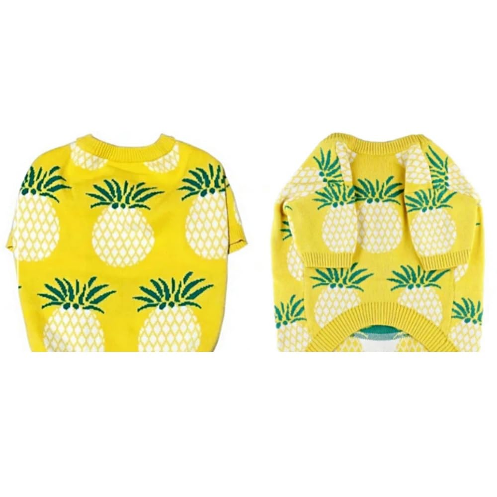 Suéter for Gato con diseño de piña, Ropa de Lujo de Manga Corta for Gatos, suéter for Perro, Ropa for Perro(XL)