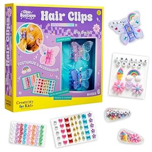Creativity for Kids Chic Boutique Hair Clips: Create 6 DIY Hair Clips, Crafts and Birthday Gifts for Girls, Girls Toys for Ages 6-8+ and Easter Basket Stuffers for Girls