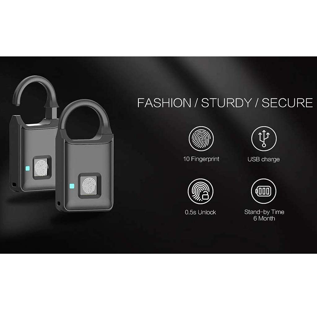 Kłódka na odcisk palca Smart Gym Locker Locker Small Touch Biometryczna zewnętrzna wodoodporna blokada odcisków palców z plecakiem, bramą, pokojem w akademiku, torebkami